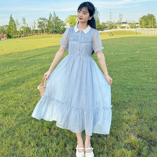 24999连衣裙初中生中长款2025夏季新款高中生夏装气质长裙学
