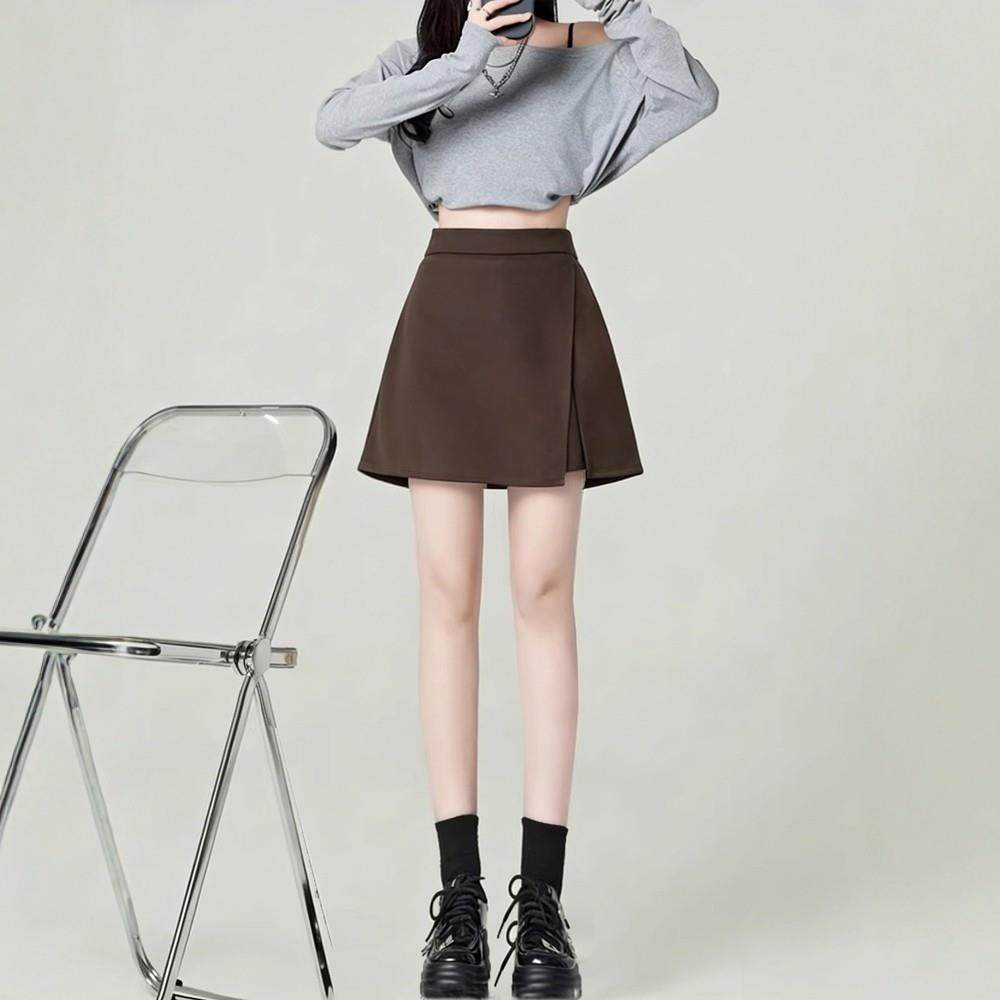 大码美拉德咖色毛呢半身短裙女秋冬巨好看裙裤的胖mm高腰a字半裙,运动/瑜伽/健身/球迷用品,瑜伽短裙,淘宝优惠券,粉丝福利购,淘宝优惠卷