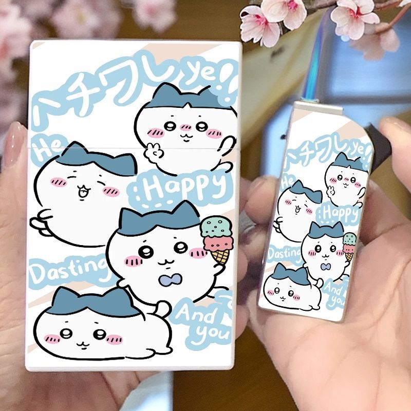 乌萨奇网红同款高颜值烟盒打火机组合吉伊创意卡通闺蜜小八送男友