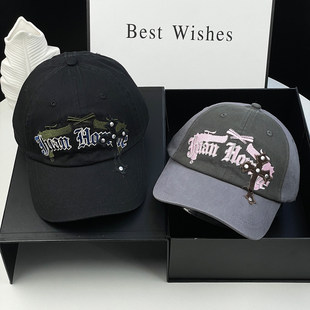 金秋天 申留真 李惠利 同款 gila archive韩国新款软顶星星棒球帽