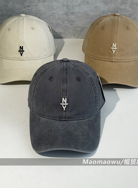 NY字母刺绣防晒显脸小棒球帽帽子