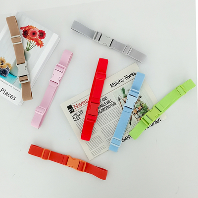 嘉斯插扣松紧塑料简约彩色腰带