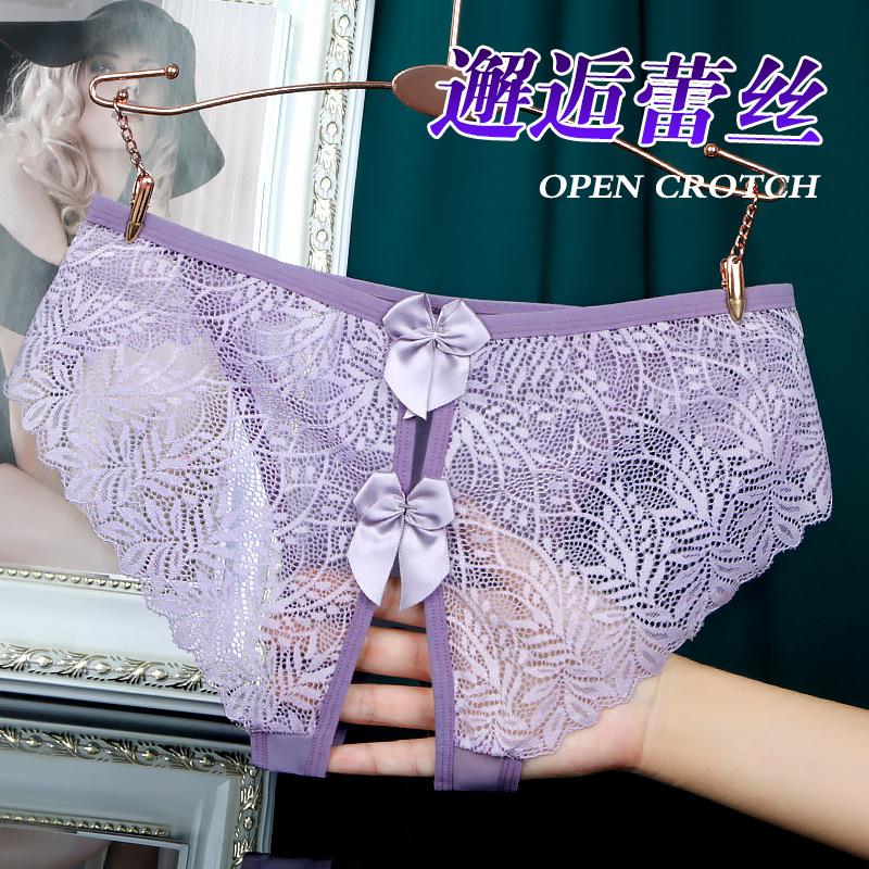 内裤女蕾丝开档大码胖妹妹透气新款爆款低腰
