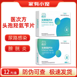 医次方头孢羟氨苄片宠物猫咪狗狗皮肤病消炎药尿路感染膀胱炎血尿