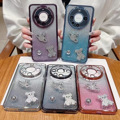 适用OPPO Reno15c Reno15Pro闪粉星星小熊Reno15精孔电镀K13S渐变K13X保护套手机壳防摔