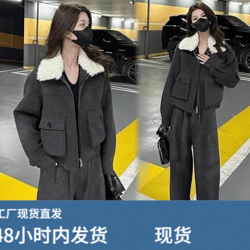 2026超火冬装一整套韩系冷淡两件套巨好看短款外套阔腿裤子套装女,孕妇装/孕产妇用品/营养,套装,淘宝优惠券,粉丝福利购,淘宝优惠卷