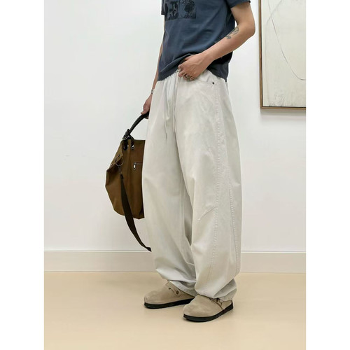 夏季新款天丝透气超薄弯刀裤男