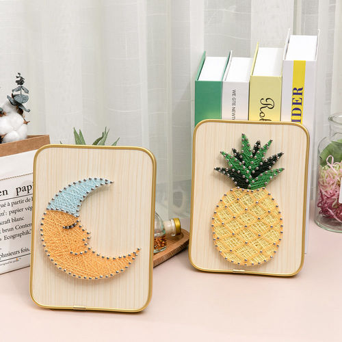 简单弦丝画绕线画创意手工diy圣诞节钉子画生日礼品物制作材料包