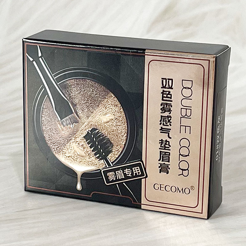 GECOMO双色雾感气垫眉膏持久不脱妆初学者专用不晕妆防水防汗