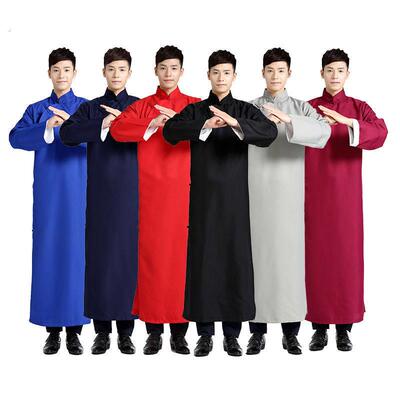 相声服装大褂快板服民国服装长衫五四青年学生装男士长袍马褂教书