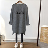 T恤女显瘦百搭上衣ins 秋冬内搭洋气春秋长袖 磨毛加厚中长款 打底衫