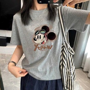 不撞款 正肩纯棉短袖 2025夏季 t恤女ins时尚 显瘦百搭潮流上衣打底衫