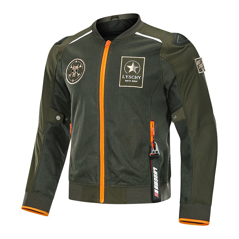 LYSCHY雷翅摩托车夏季网眼骑行服男女机车服防摔透气休闲通勤夹克