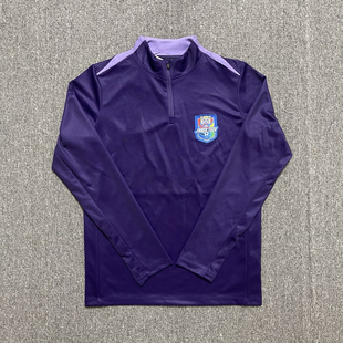 天津津门虎训练服长袖半拉链足球服球员教练款外套2025中超球衣