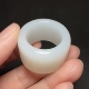 和田玉籽料扳指白度好玉质温润油糯大气经典 款 内径21mm高度21mm
