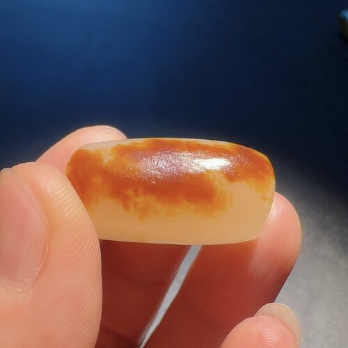 和田玉籽料勒子红皮吊坠锁骨链挂件项链配饰重12克27-17-13