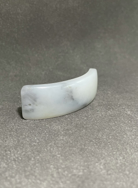 素面青花手牌新疆和田玉籽料手链天然的水墨画 名家作品 可落款