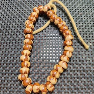 紫金鼠雕刻甜甜圈手持三眼菩提原生态皮色