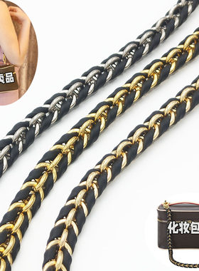 迷你化妆包包改造金属链条高档老花驴牌单肩斜跨百搭穿皮肩带配件