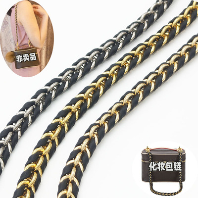 迷你化妆包包改造金属链条高档老花驴牌单肩斜跨百搭穿皮肩带配件