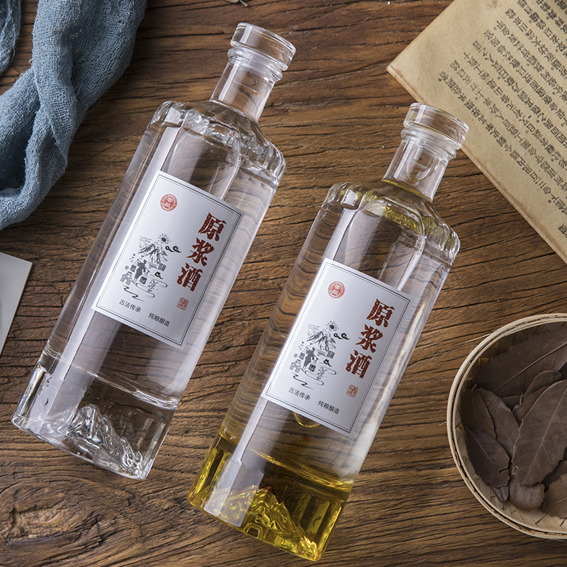 日常送礼中国风玻璃白酒瓶空瓶