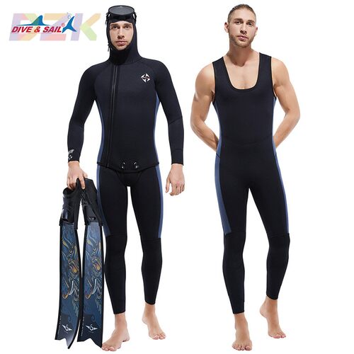 DIVE&SAIL潜水服5MM绒面内里保暖潜水衣加厚深浮潜游泳冲浪服套h3
