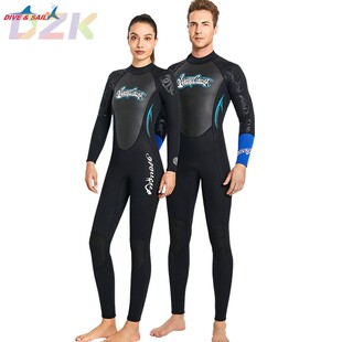 厂家高端3MM潜水服女长袖保暖潜水衣男连体防寒冬泳深浮潜冲浪h2
