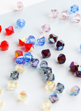 JABLONEX嘉宝琅尼菱形捷克水晶AB彩进口串珠琥珀紫色散珠流苏DIY