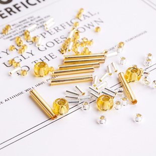 新娘珠TOHO金银色灌银管珠圆珠三角珠方珠刺绣米珠手工diy散珠