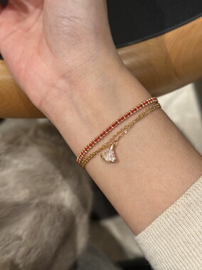 辣椒二店不掉色重工满钻小裙子手链女百搭高级感时尚网红轻奢扇形