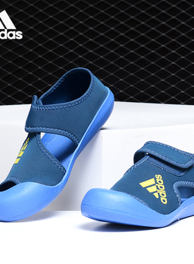 Adidas/阿迪达斯正品 童鞋新款 男小童魔术贴游泳凉鞋 D97901