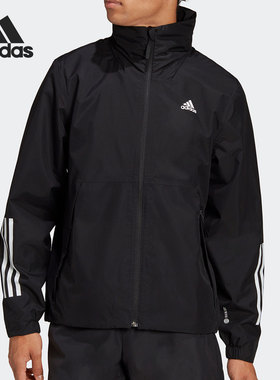 Adidas阿迪达斯正品春季新款户外运动休闲男子连帽外套H65773