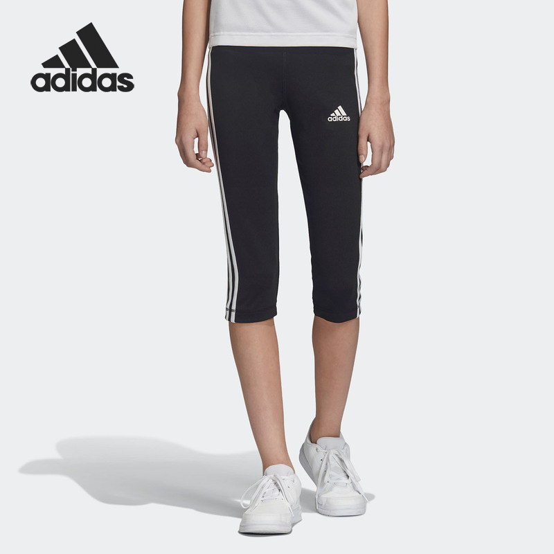 Adidas/阿迪达斯正品女大童 TR EQ 3S 34T clima打底裤DV2760