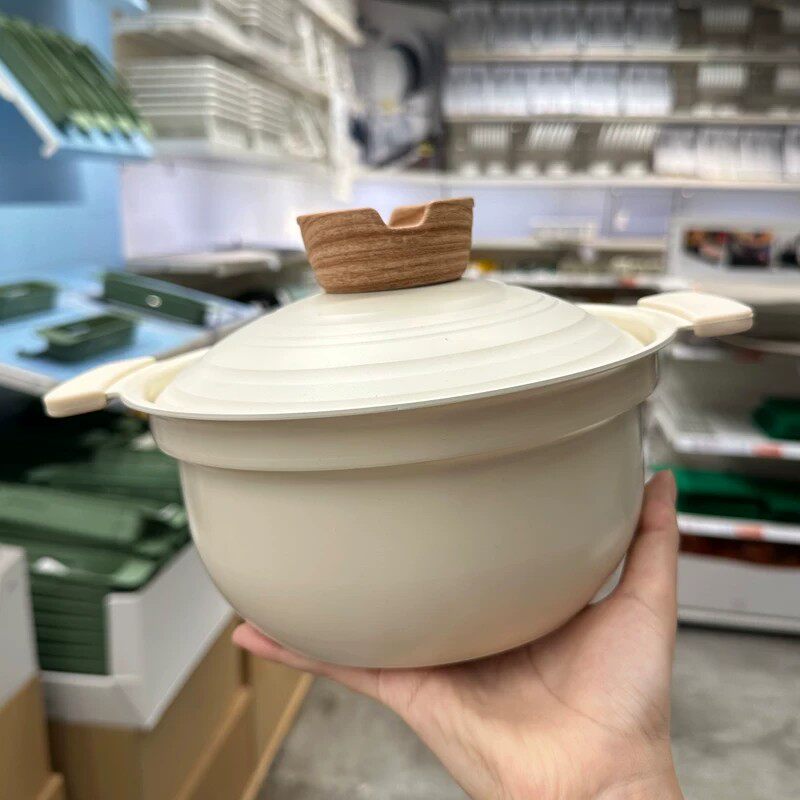 18cm24家用陶瓷层不沾双耳汤锅桌上锅电磁炉燃气煲汤专用炖锅火锅