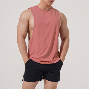 肌肉男透气速干健身衣 网眼运动背心跑步健身GYM圆领无袖 夏季 男士