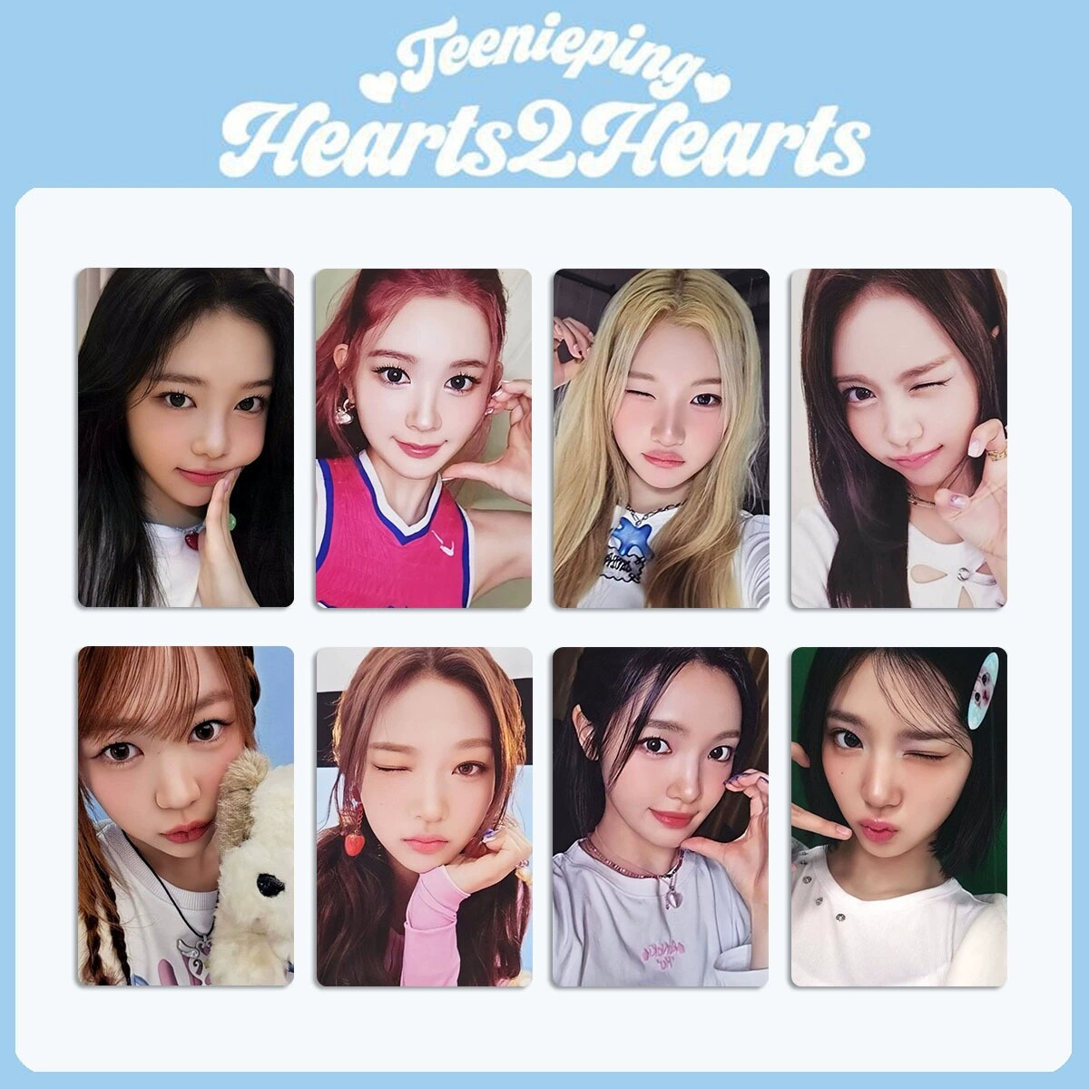 Hearts2Hearts心妹Teenieping周边自印小卡H2H特典卡随机卡卢惟那图片