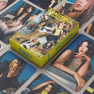 KATSEYE小卡55张2ND EP BEAUTIFUL CHAOS新专自印周边同款LOMO卡