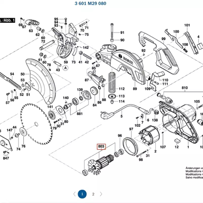 博世交叉园锯GCM10MX配件转子