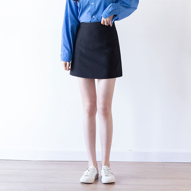 黑色a字裙女夏季2022新款显瘦小个子包臀短裙高腰大码西装半身裙