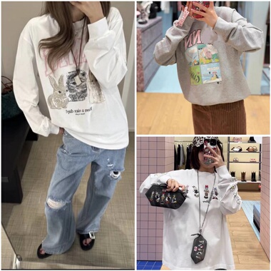 折扣现货｜SusanGan125ss动物印花长袖T恤男女同款圆领宽松卫衣