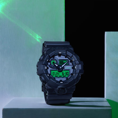 卡西欧G-SHOCK男表电光绿防水