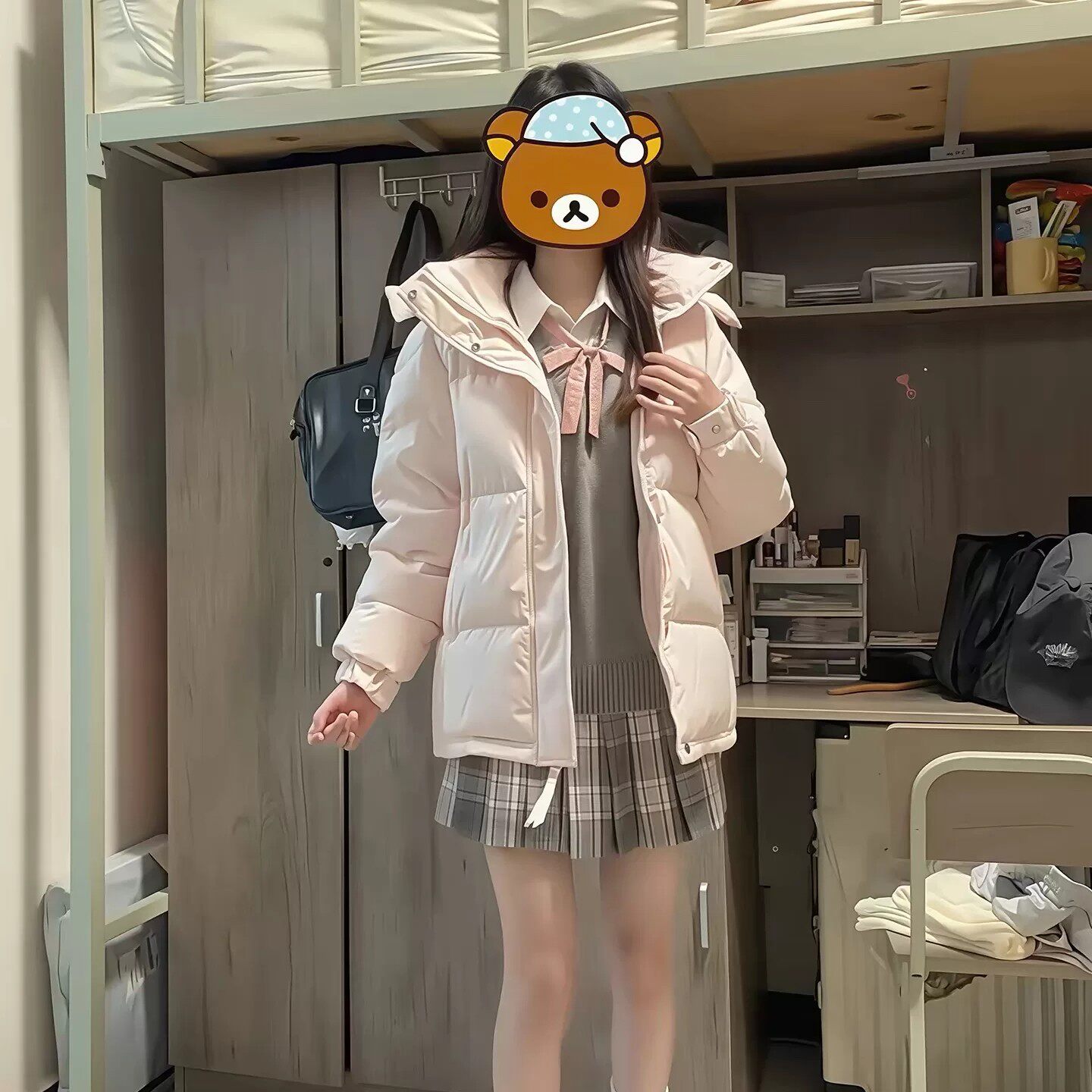 甜美连帽羽绒棉服女冬季新款保暖夹棉袄加厚宽松小个子面包服外套