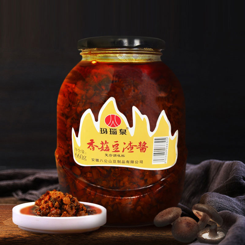 玛瑙泉豆渣酱大瓶红油淮南八公山