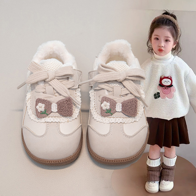 女童鞋小白鞋2025冬季新款