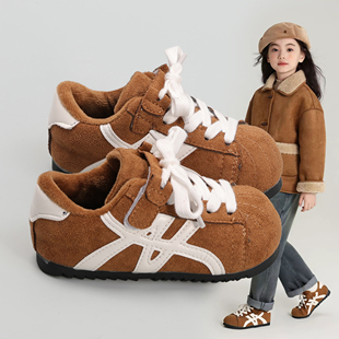 儿童泡泡鞋男女童鞋加绒运动鞋冬季二棉鞋儿童软底休闲德训阿甘鞋