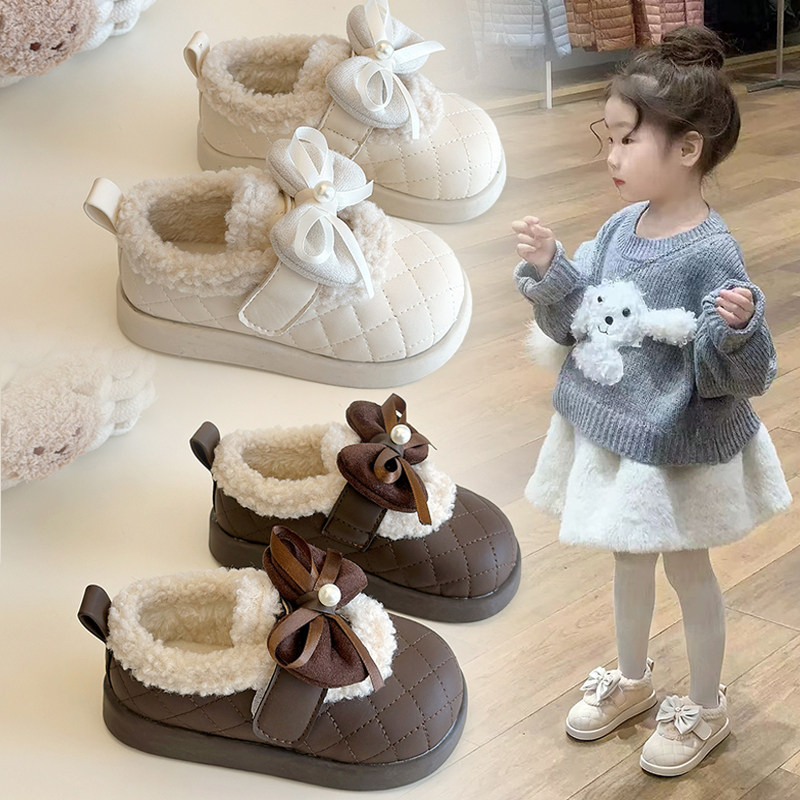 女童棉鞋2025秋冬新款儿童加绒保暖二棉鞋宝宝公主蝴蝶结豆豆鞋潮,童鞋/婴儿鞋/亲子鞋,棉鞋,淘宝优惠券,粉丝福利购,淘宝优惠卷