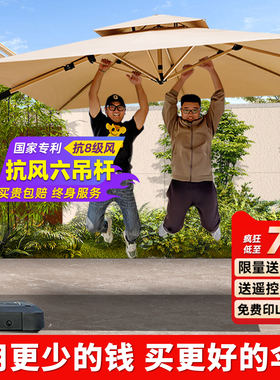 户外遮阳伞庭院伞别墅花园商用大型太阳伞露天阳台室外摆摊罗马伞