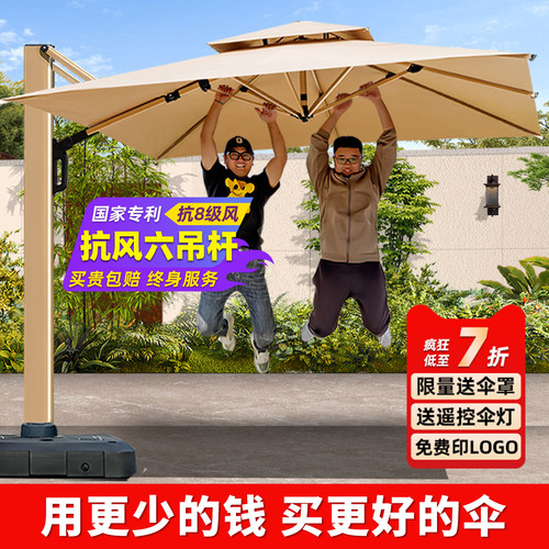 户外遮阳伞抗风罗马伞