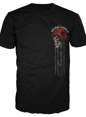 美国Lethal Threat夏季圆领印花短袖T恤衫休闲时尚短袖男户外骑行