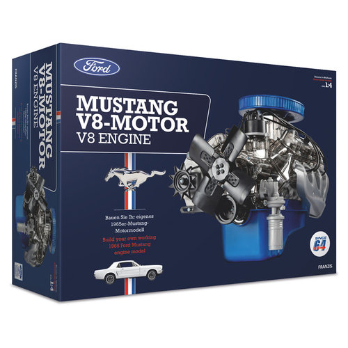 德国Franzis福特野马V8发动机模型拼装玩具套件组装模型